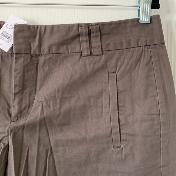 LOFT Brown 100% Cotton 5.5” Inseam Shorts Size 8 New With Tag - Picture 3 of 14